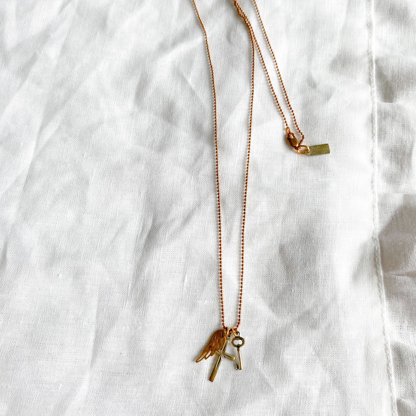 Cross Wing Charm Necklace - BelleStyle