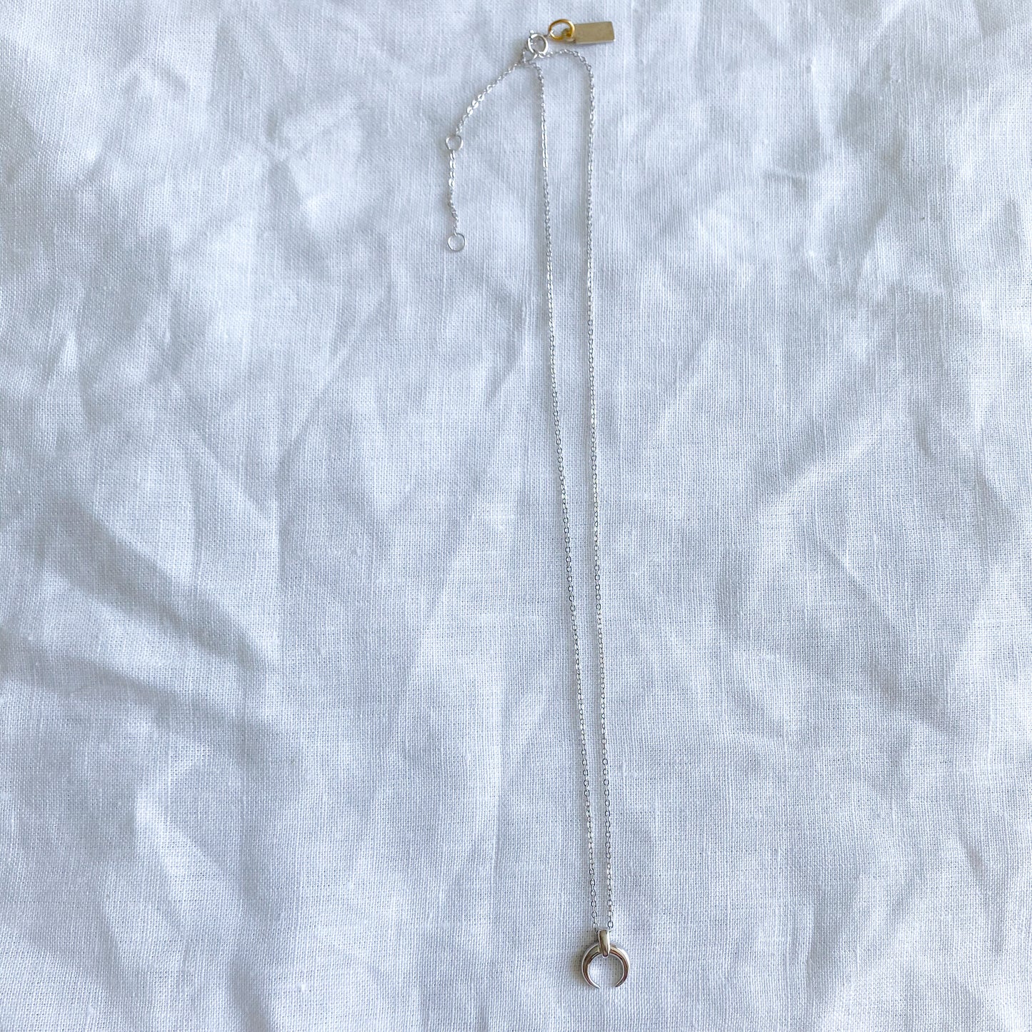 Crescent Moon Horn Mini Silver Necklace - BelleStyle