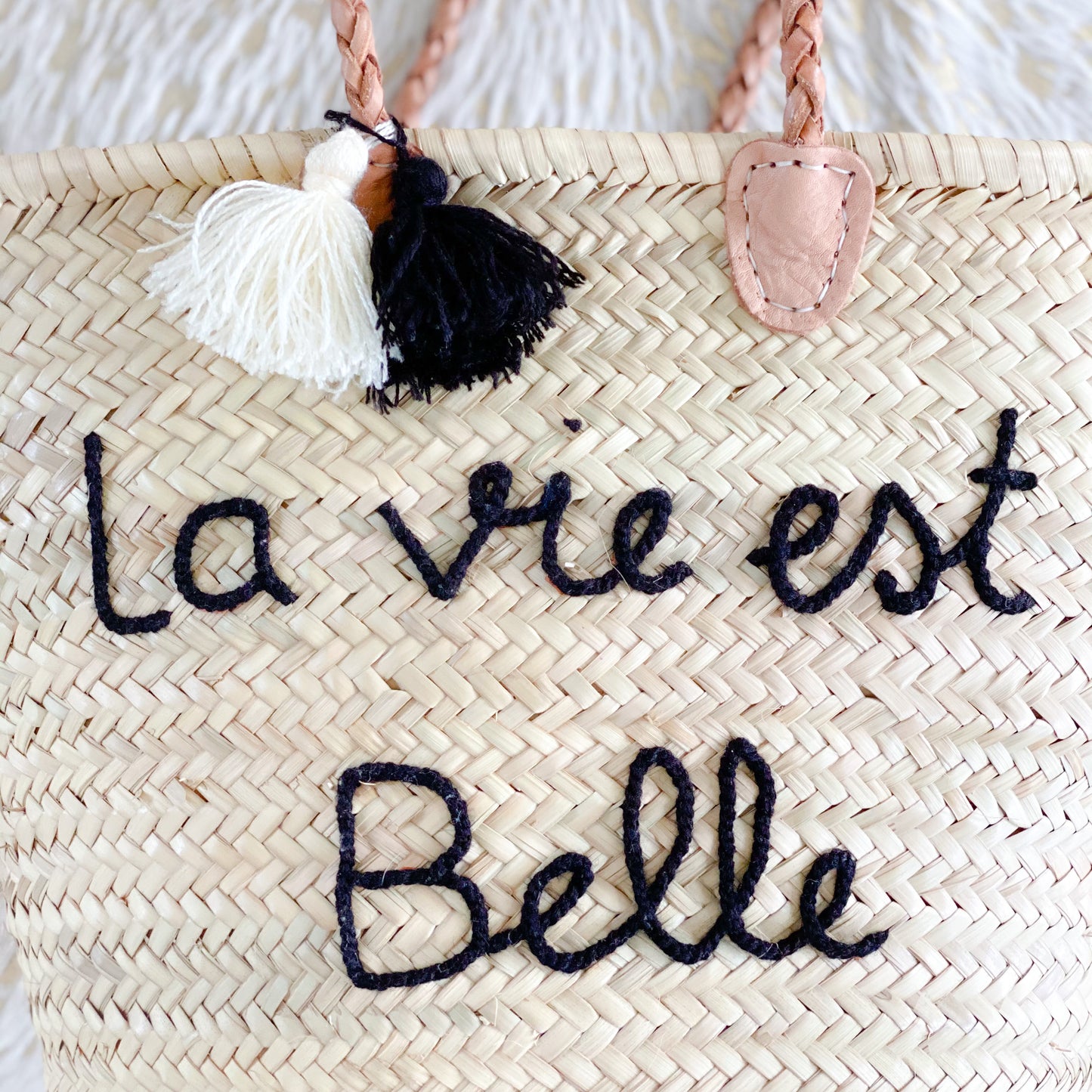La Vie Est Belle Sustainable French Market Bag - Bellestyle