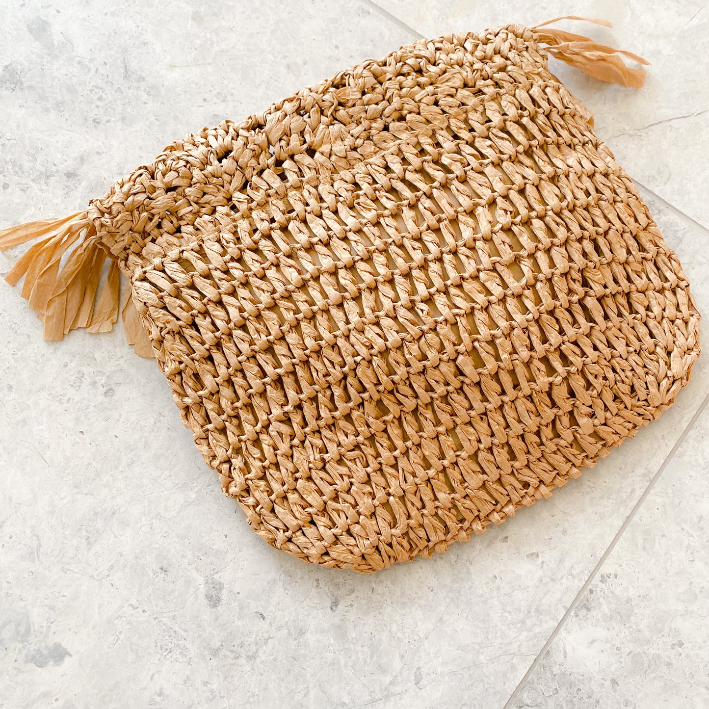 Buttercream Raffia Handbag - BelleStyle