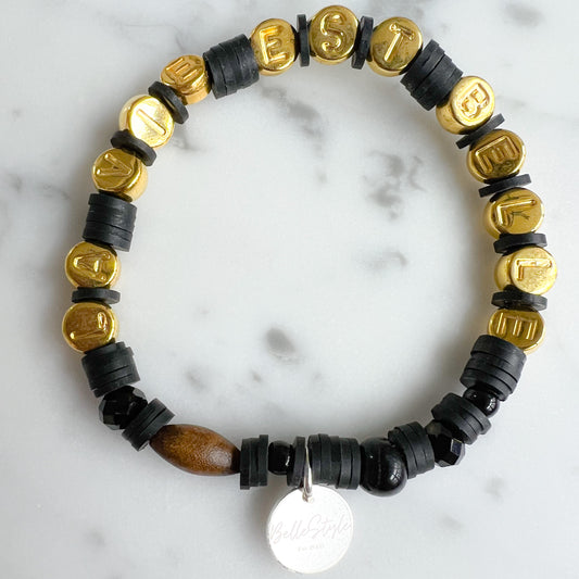 La Vie Est Belle Gold Friendship Bracelet - BelleStyle