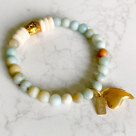 Amazonite Charm Bracelet - Bellestyle heart