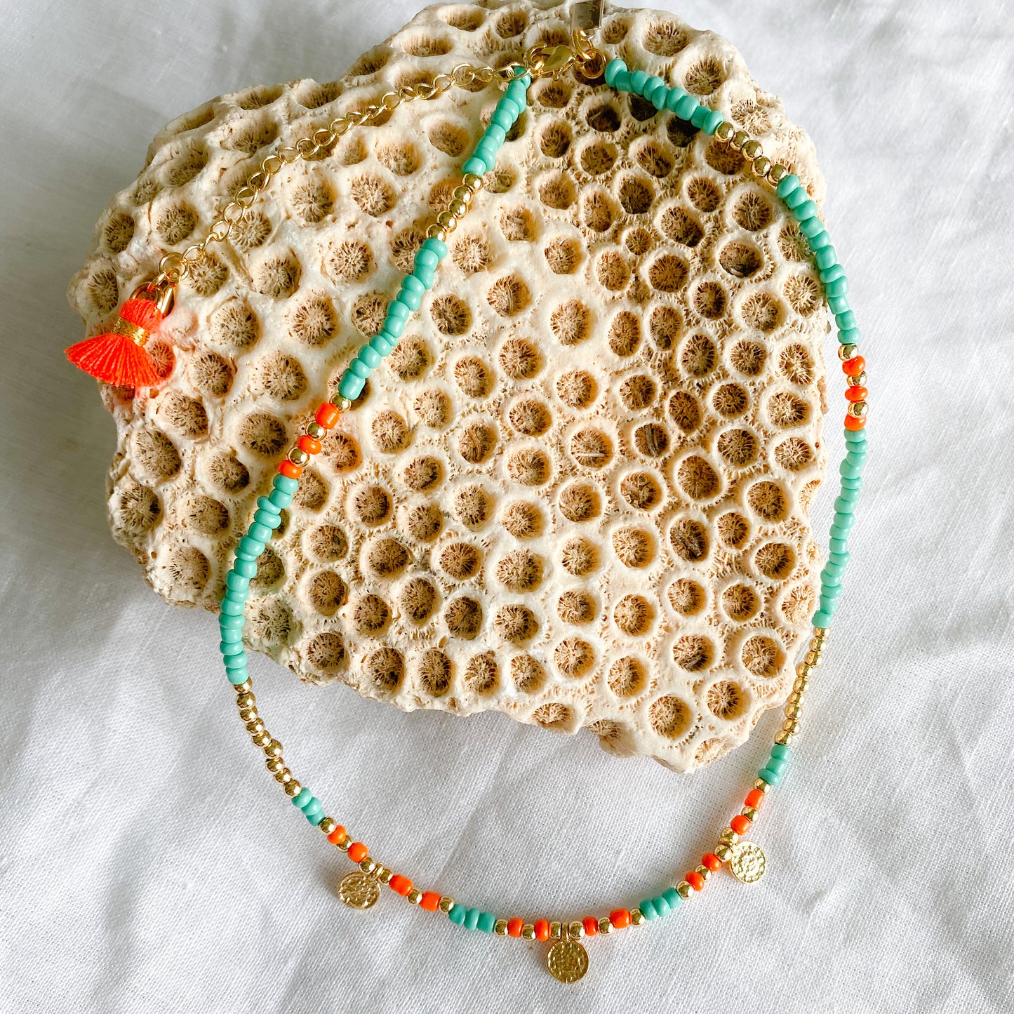 Sunshine Seed Bead Choker Necklace - BelleStyle