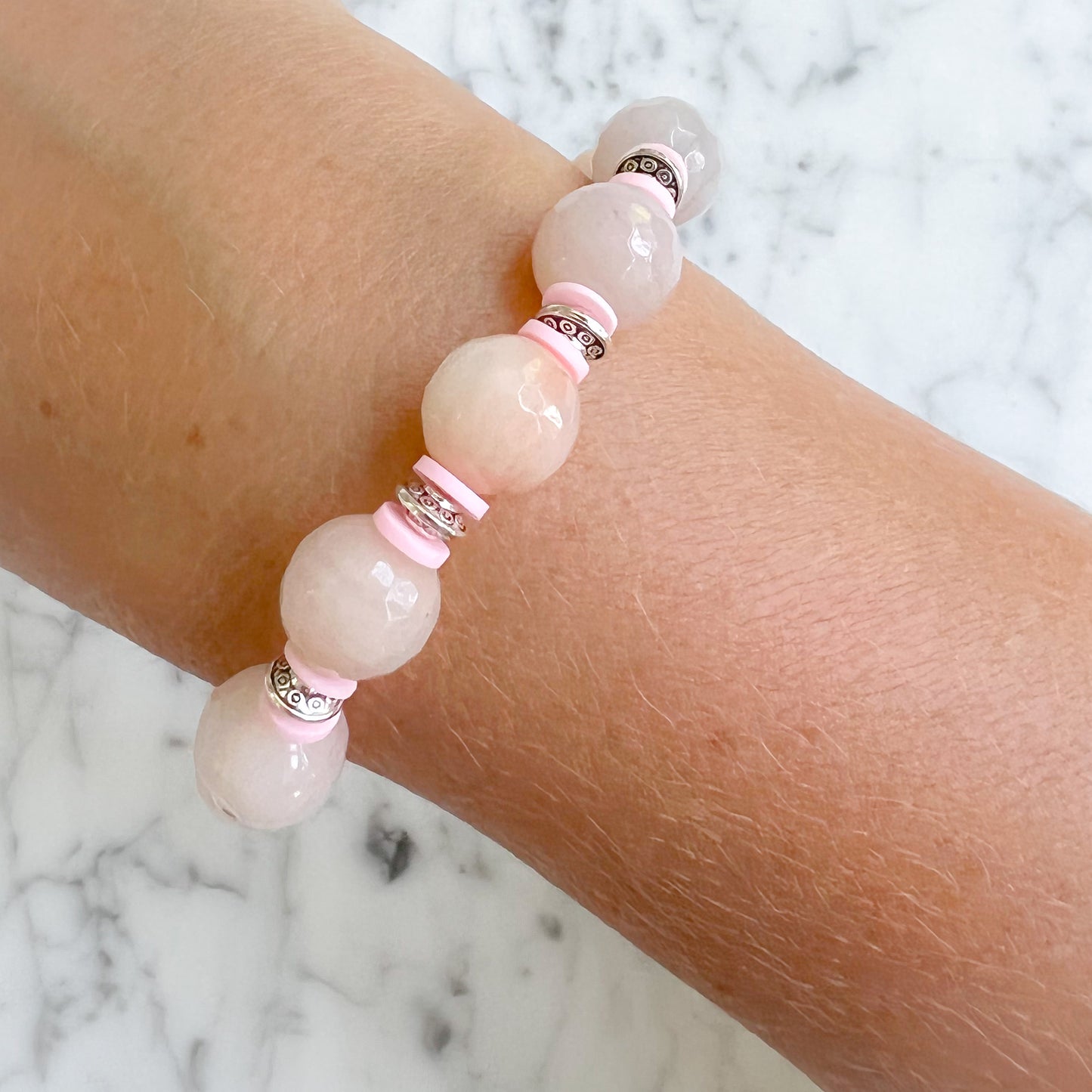 Lunar Gold Peach Quartz Bracelet - BelleStyle