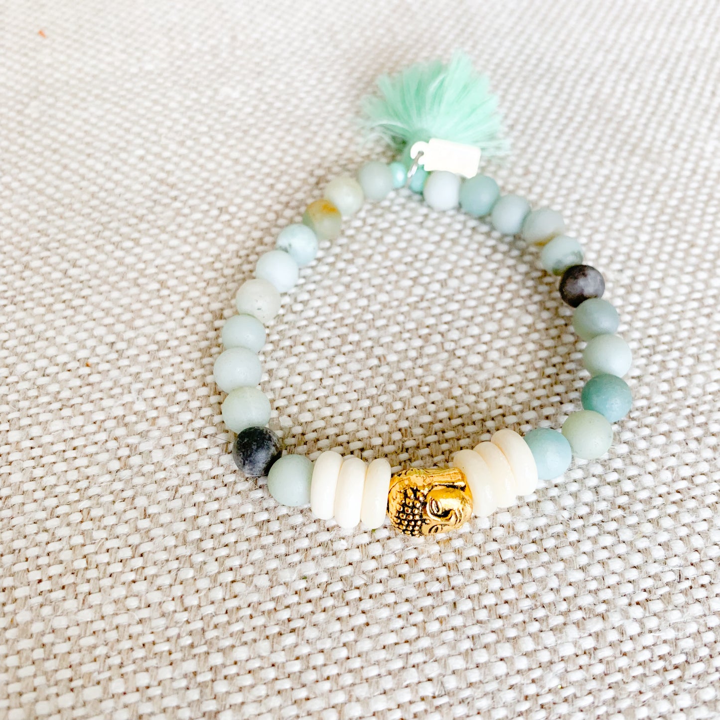 Buddha Bracelet In Amazonite - BelleStyle