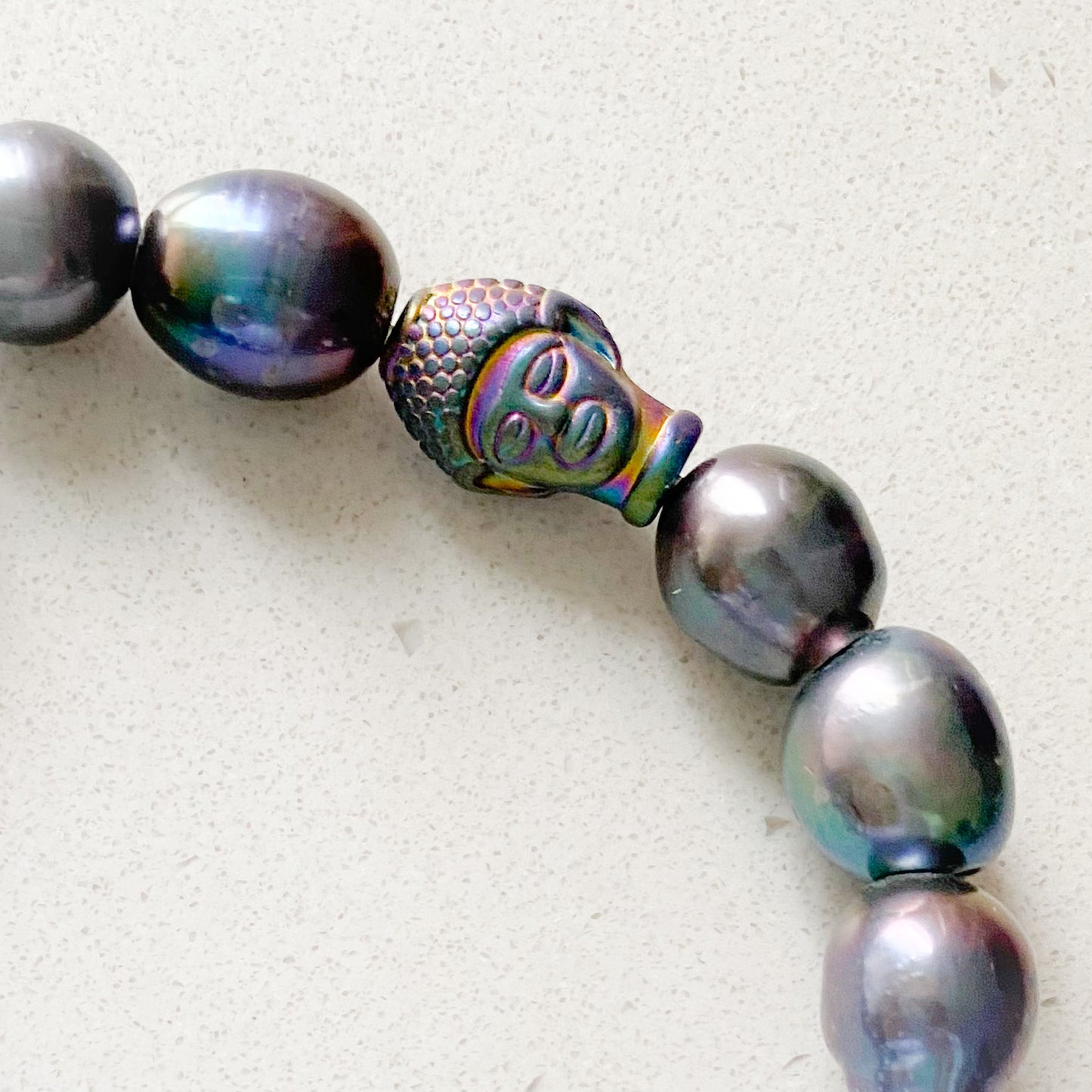 Black Pearl Buddha Bracelet - Bellestyle