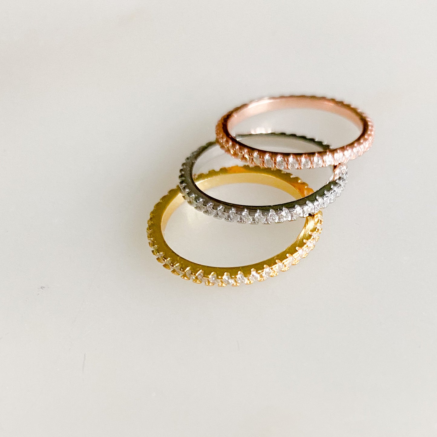 Magnolia Pave Crystal Ring - BelleStyle - sterling silver cubic zirconia ring rose gold gold silver