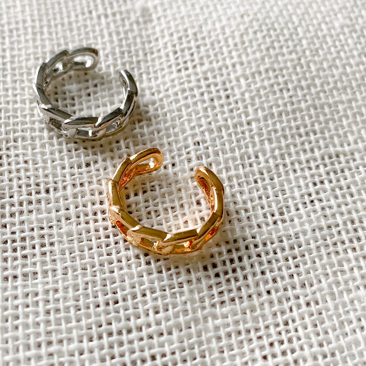 Tate Link Chain Earcuff Earring - Bellestyle gold Silver