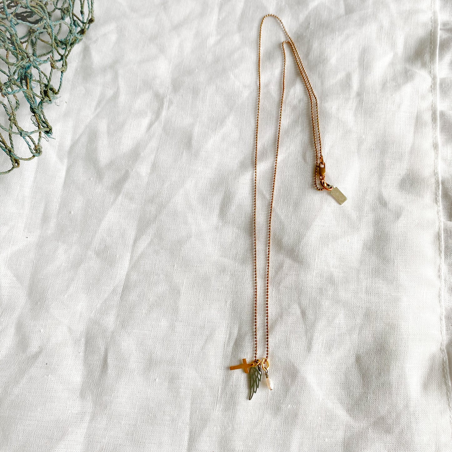 Wing Pearl Charm Necklace - BelleStyle