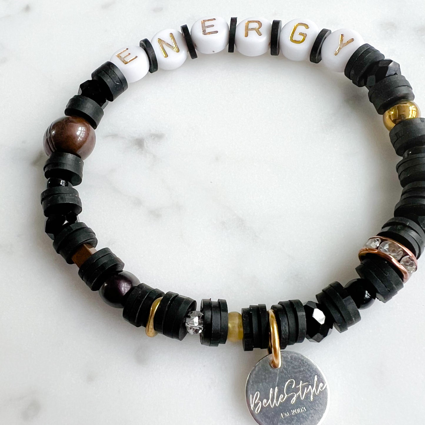 ENERGY Friendship Bracelet Black - BelleStyle