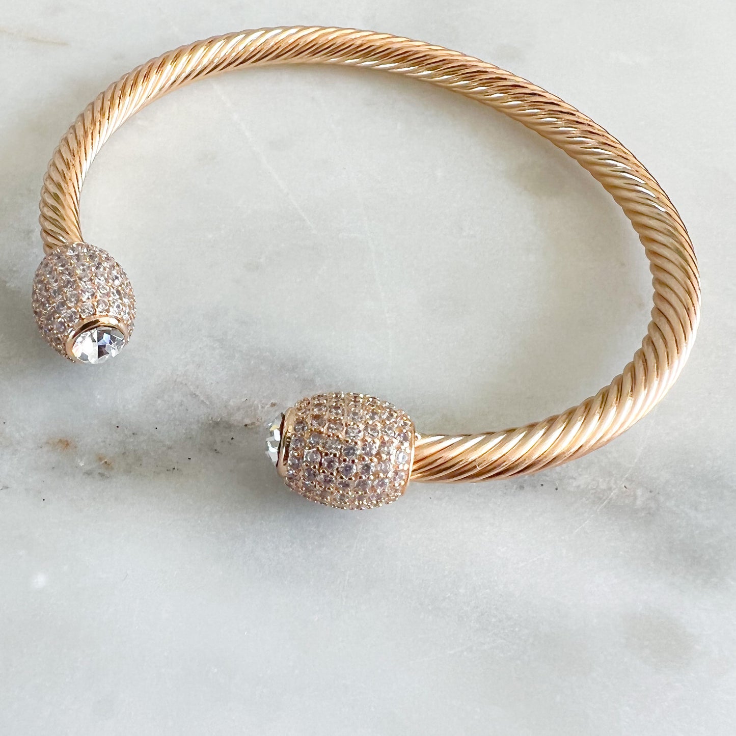 Bodian Pave Crystal Cuff Bracelet - BelleStyle
