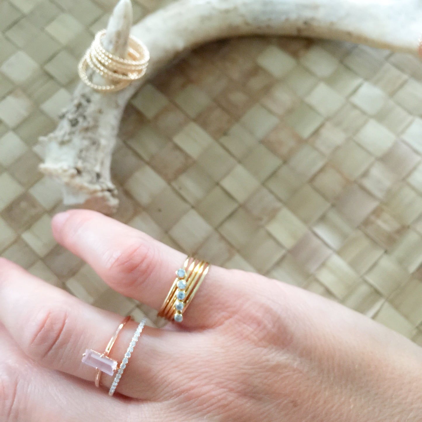 Marin 14K Gold Diamond Ring - BelleStyle