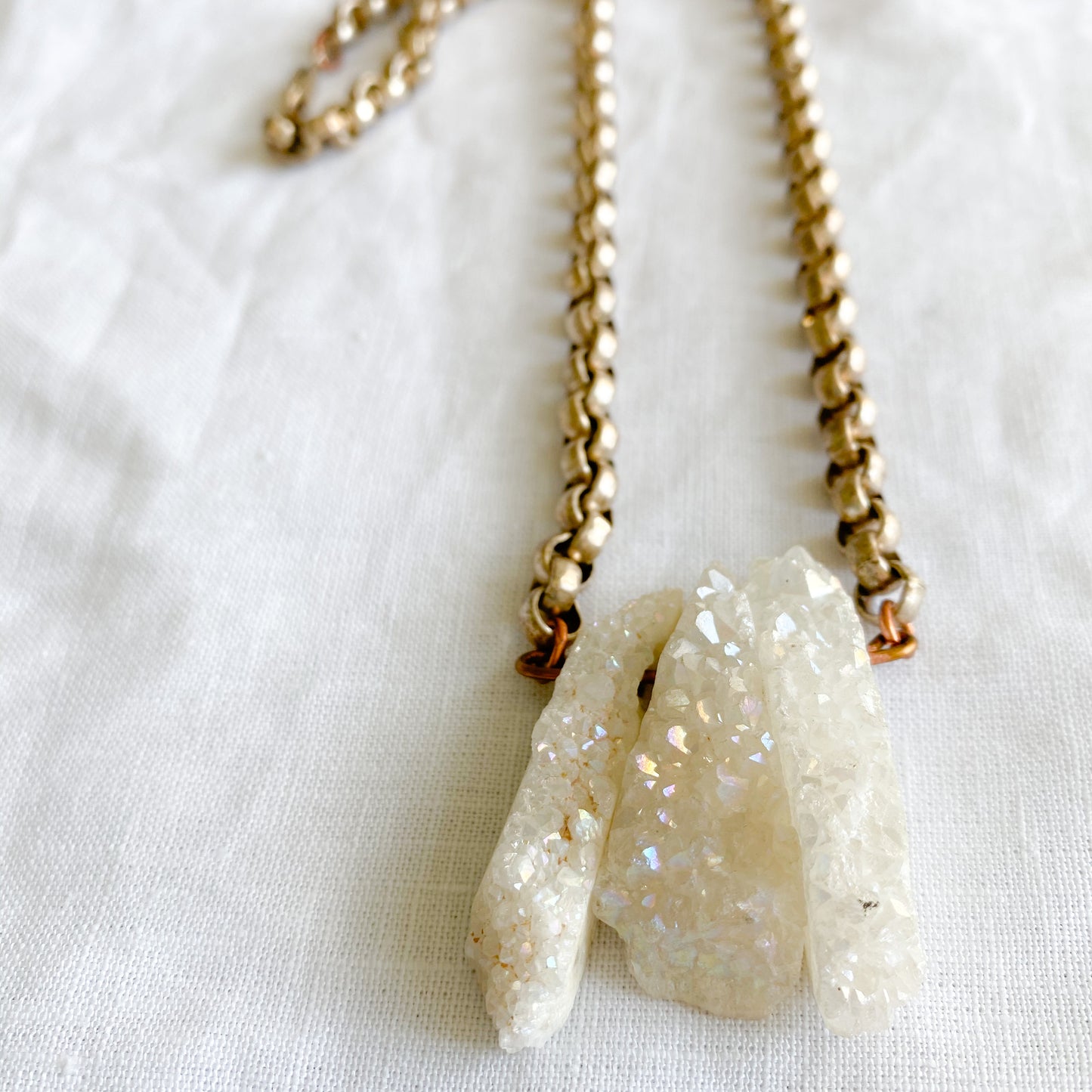 Olivia Crystal Quartz Necklace - BelleStyle - silver