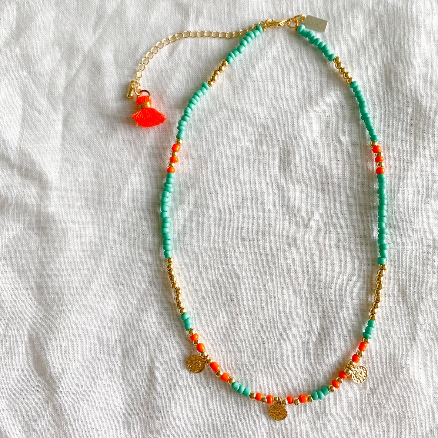 Sunshine Seed Bead Choker Necklace - BelleStyle