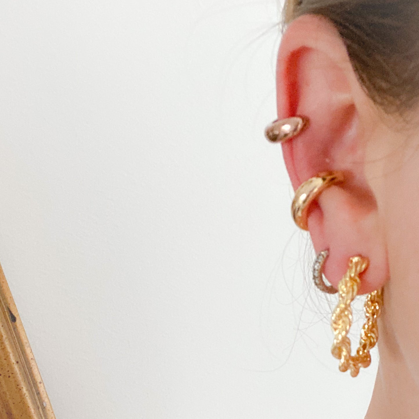 Calgary Chain Hoop Earrings - Bellestyle