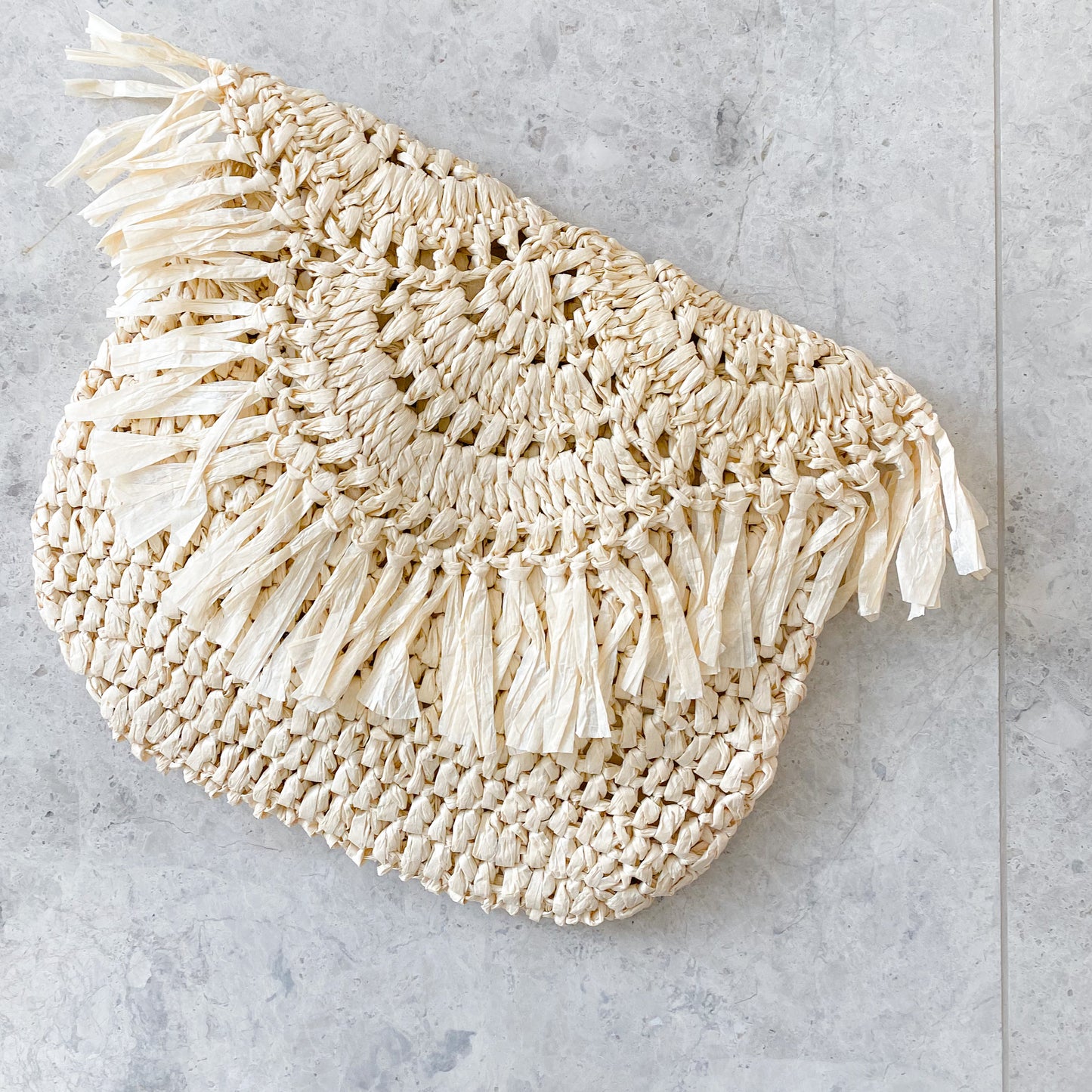 Buttercream Raffia Handbag - BelleStyle