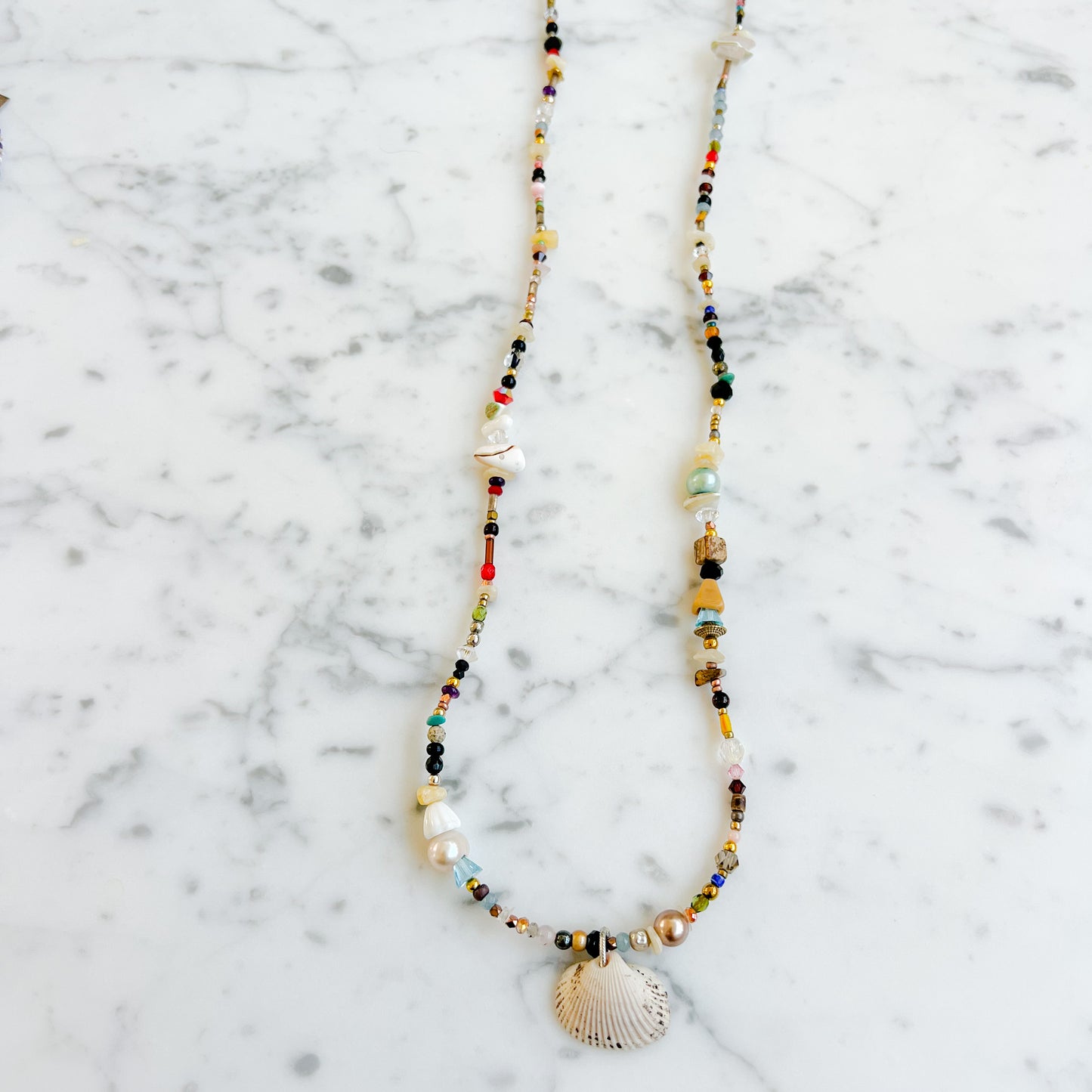 Sustainable Shell Stone Necklace