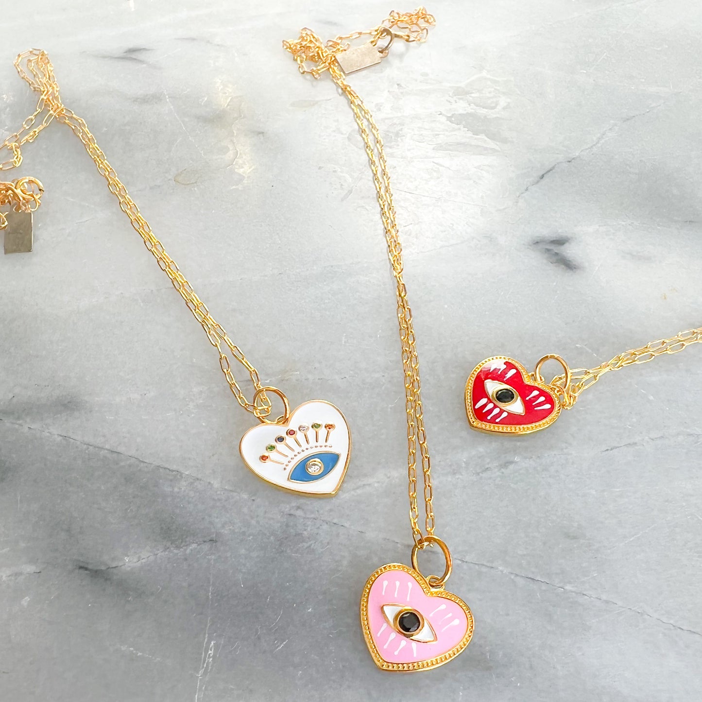 Pinkie Heart Charm Necklace - Bellestyle