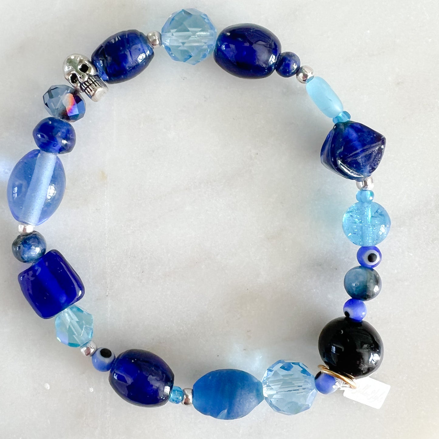 Skull Blue Bracelet - BelleStyle