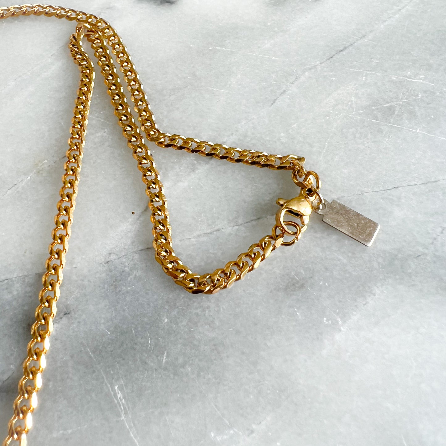 Biscayne Gold Stainless Steel Unisex Cuban Style Flat Chain - Bellestyle