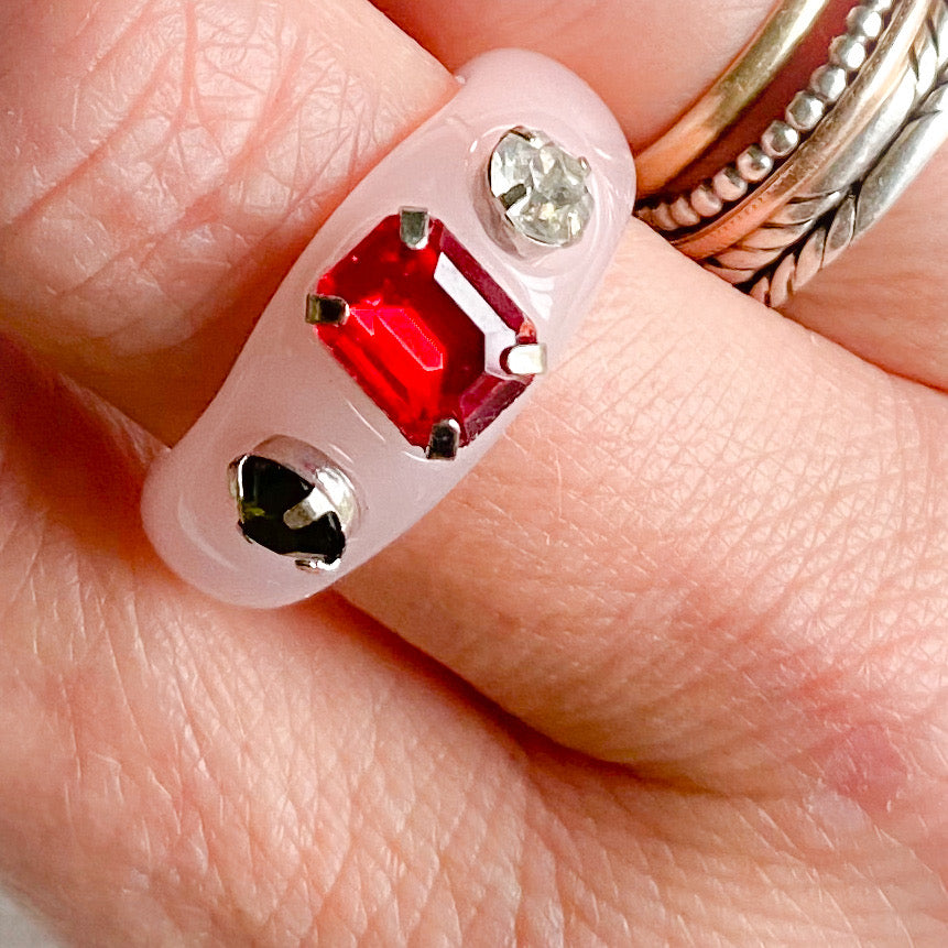 Candy Paint Pink Party Ring - Bellestyle