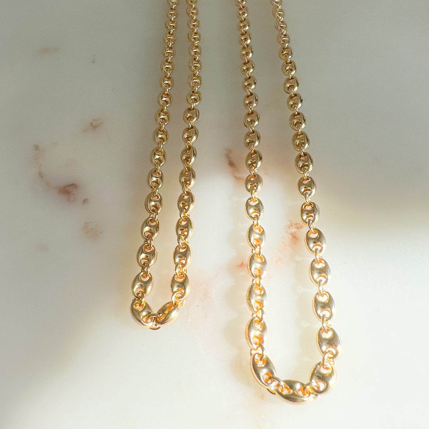 Soda Tab Medium 6mm Gold Filled Chain Necklace