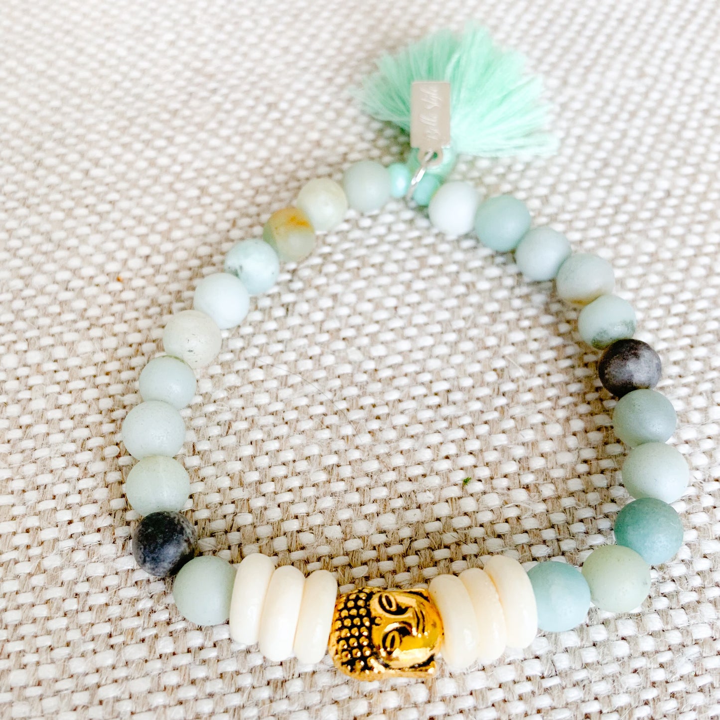 Buddha Bracelet In Amazonite - BelleStyle