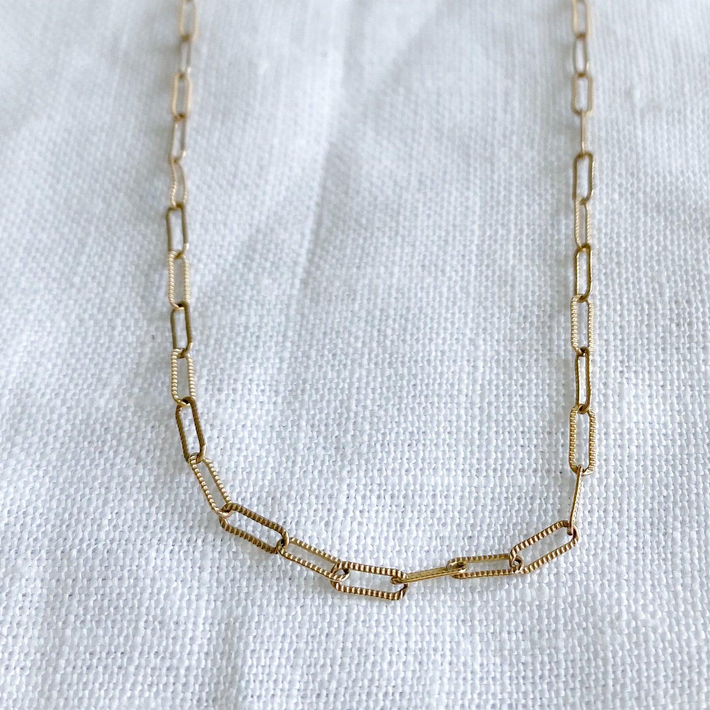 Gold Link Choker Necklace - Bellestyle