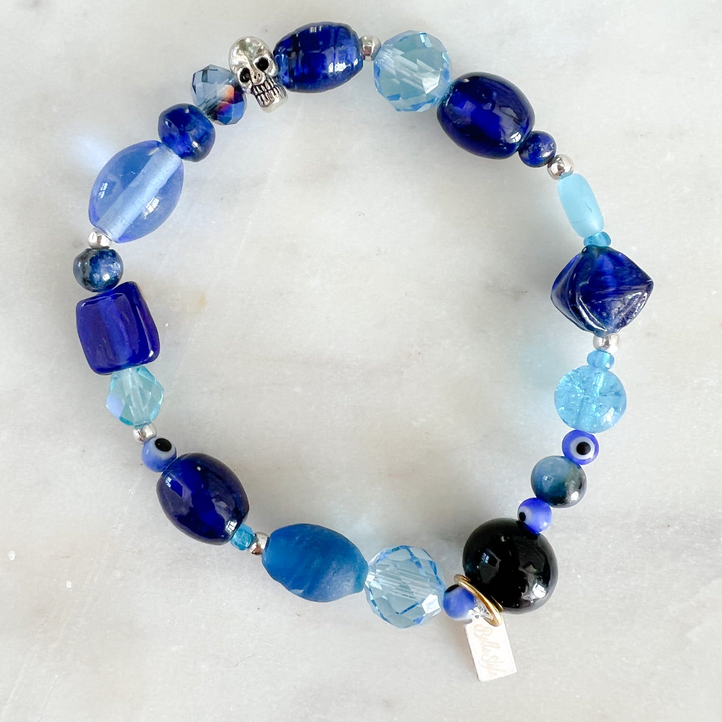 Skull Blue Bracelet - BelleStyle
