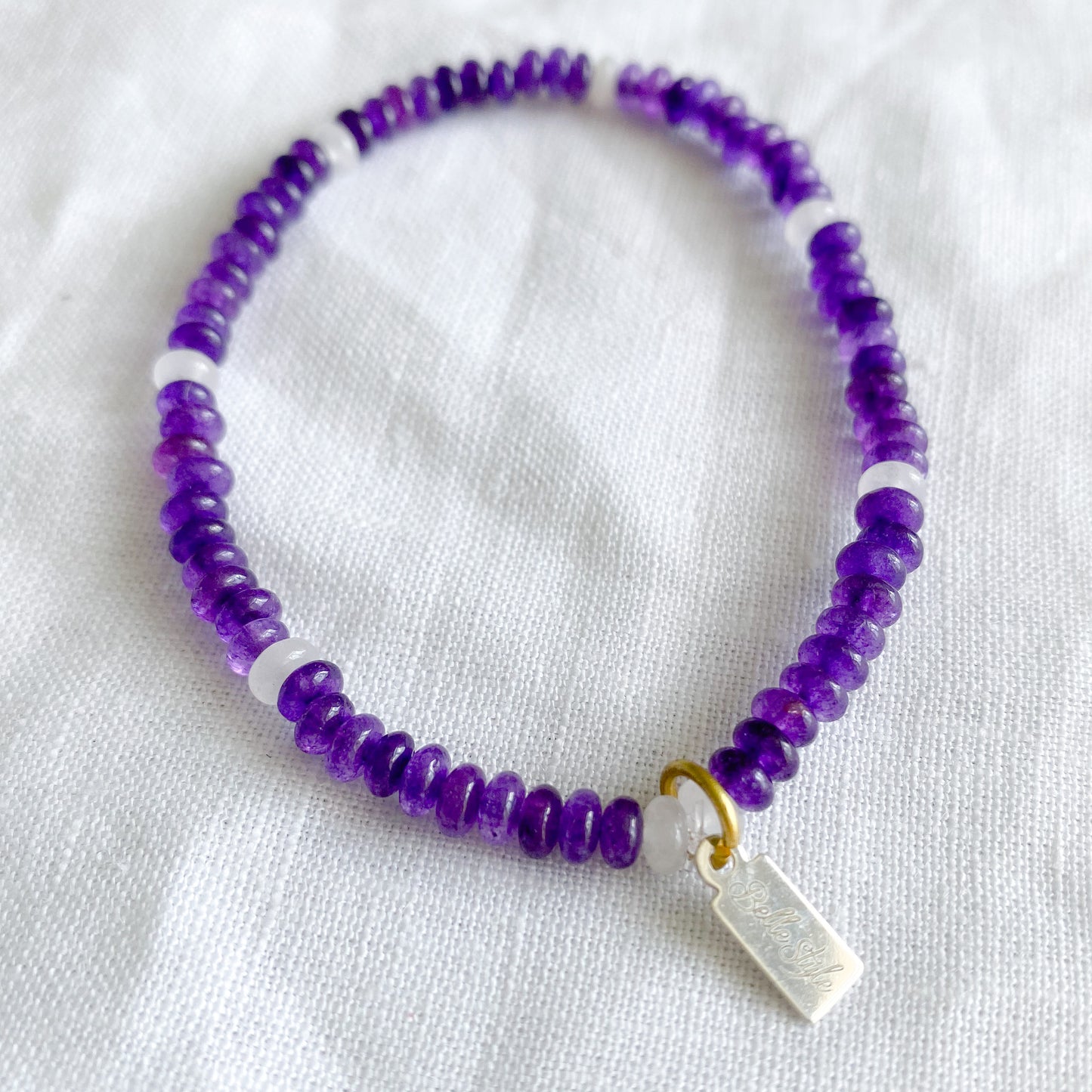 Amethyst Dot Bracelet - BelleStyle