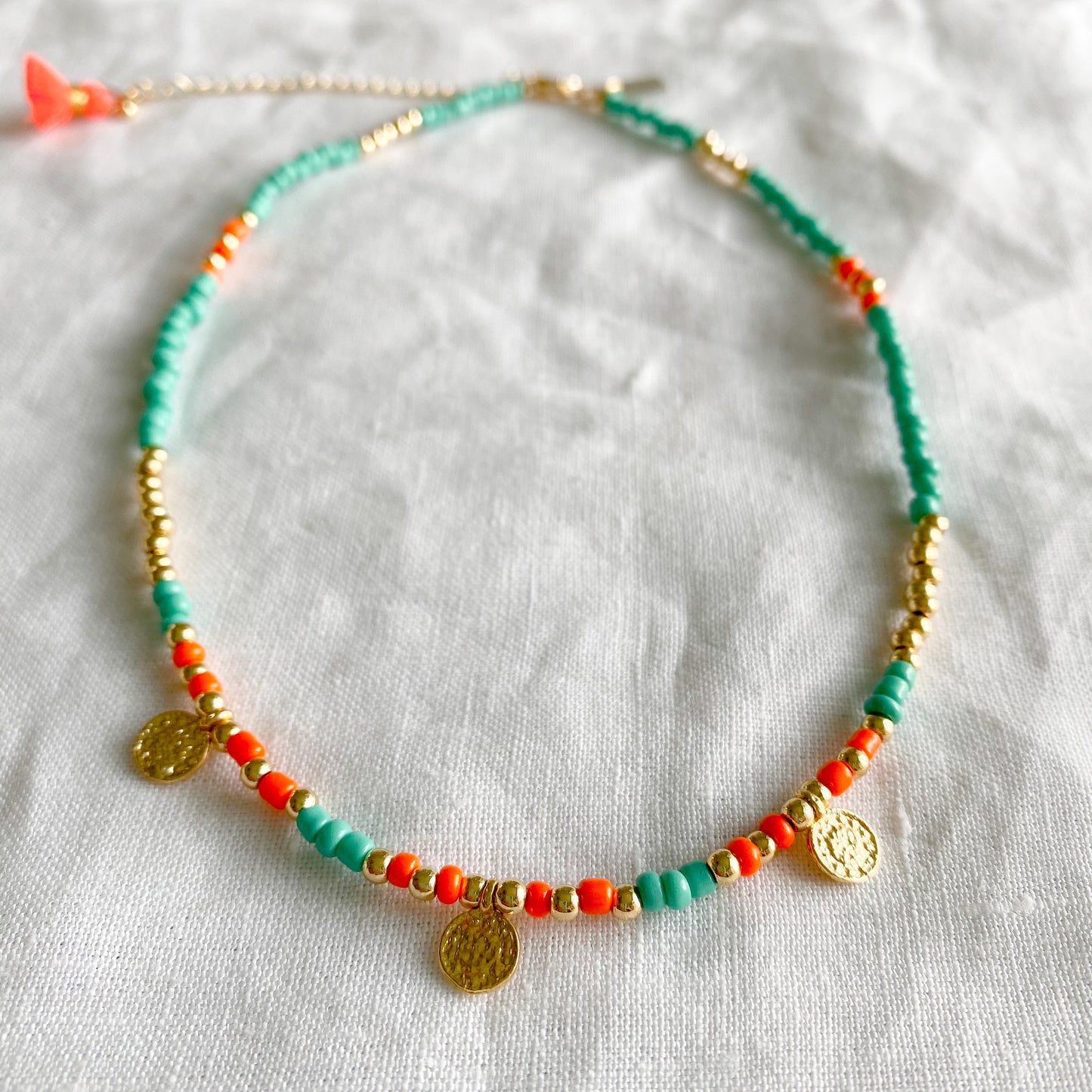 Sunshine Seed Bead Choker Necklace - BelleStyle