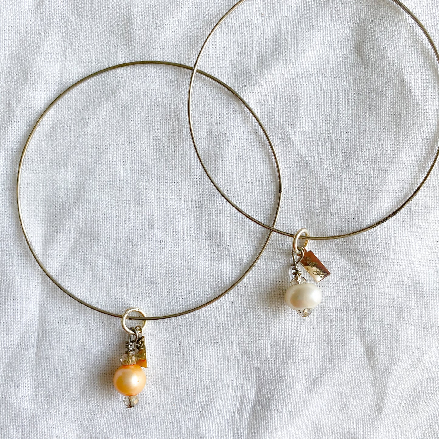 Freshwater Pearl Silver Bangle - BelleStyle