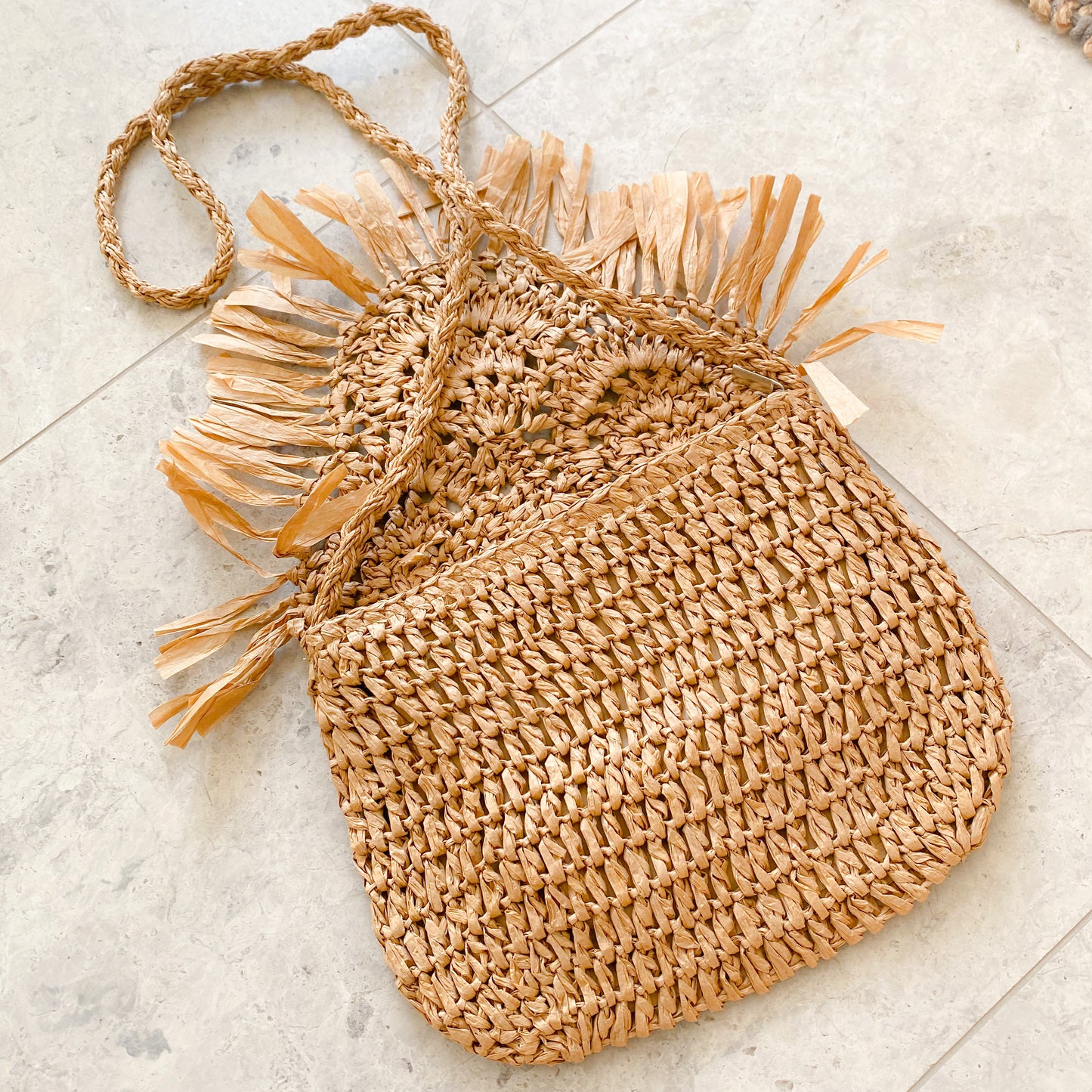 Buttercream Raffia Handbag - BelleStyle