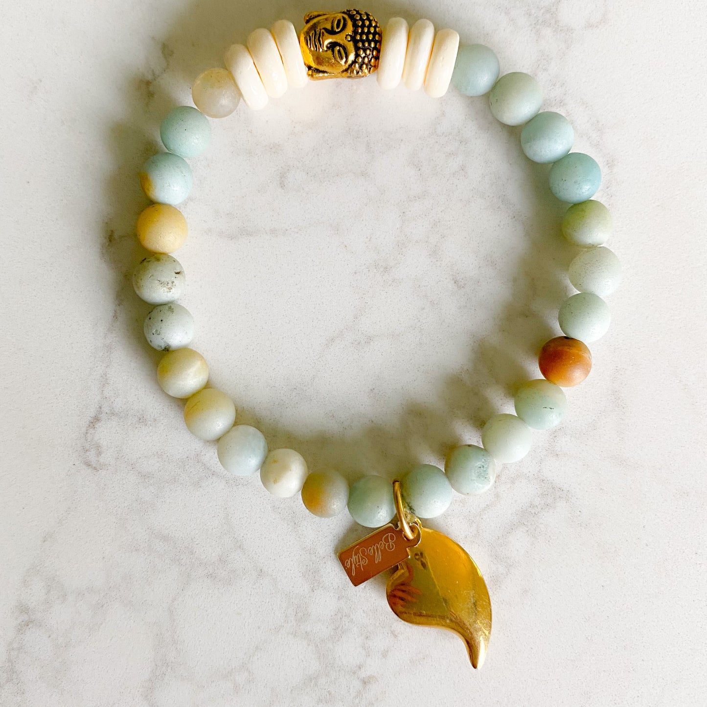 Amazonite Charm Bracelet - Bellestyle heart