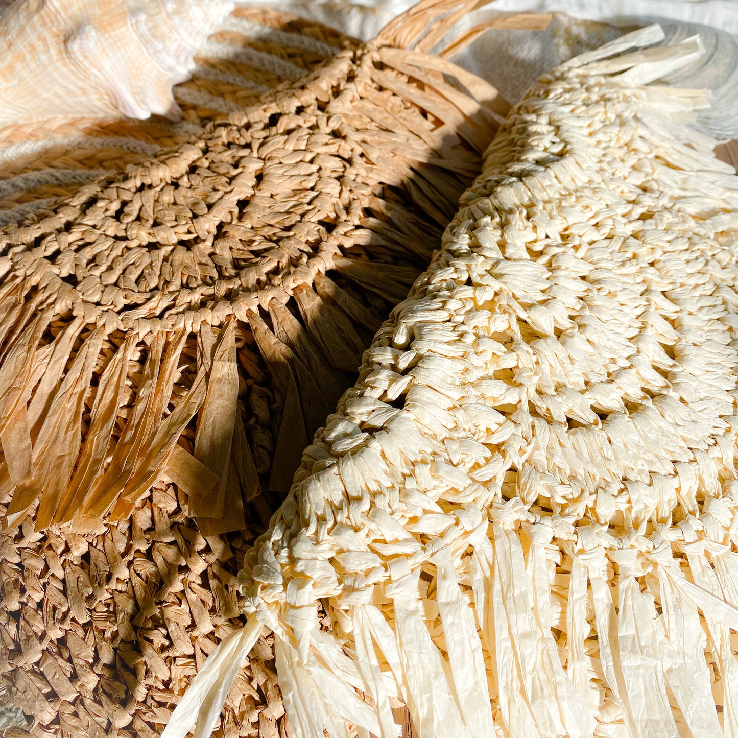 Buttercream Raffia Handbag - BelleStyle