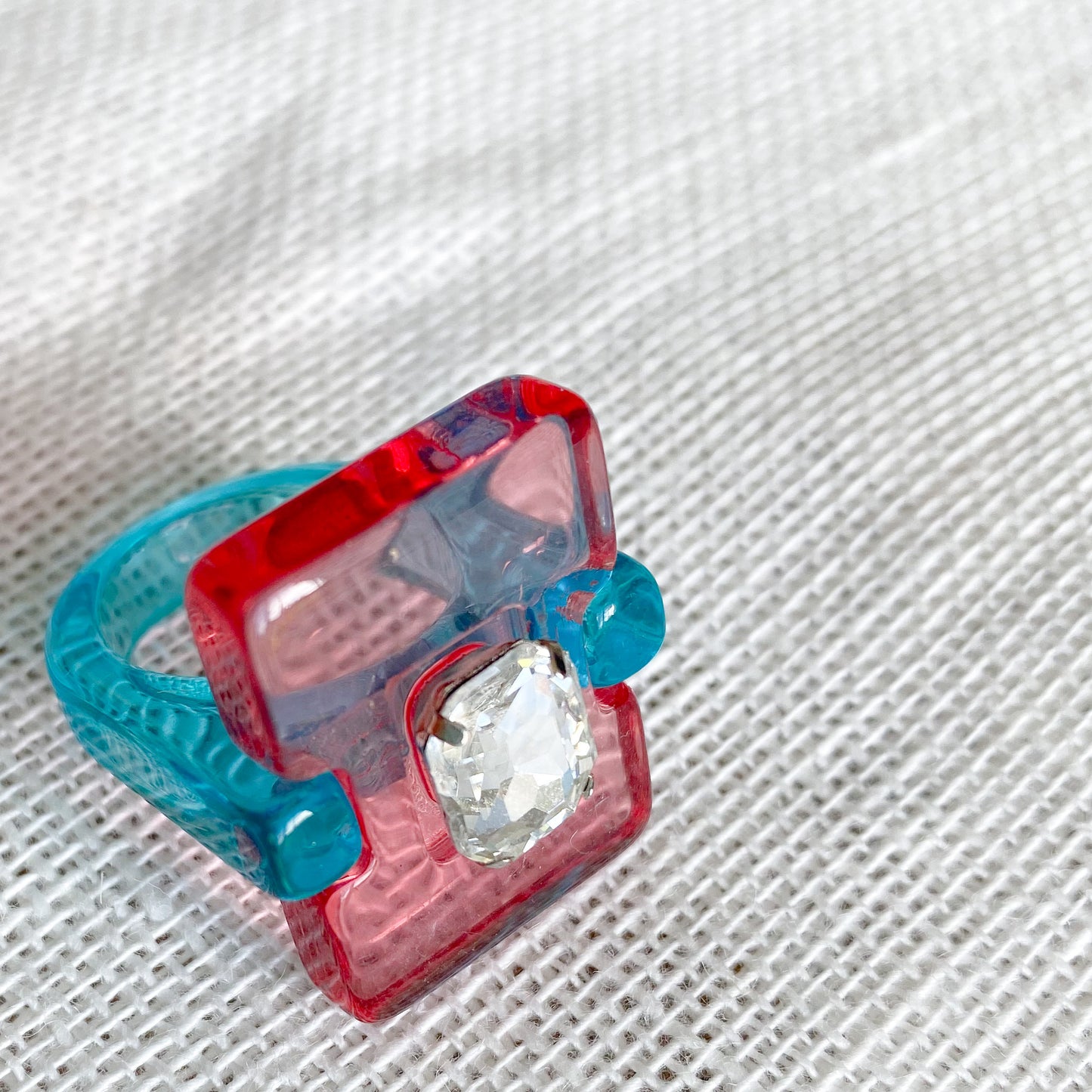 Candy Paint Rectangle Ring - BelleStyle