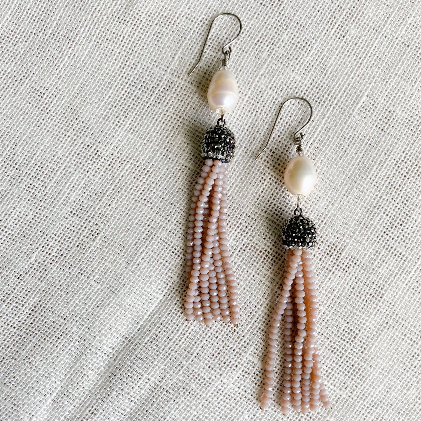 Gabriella Freshwater Pearl Crystal Earrings - Bellestyle