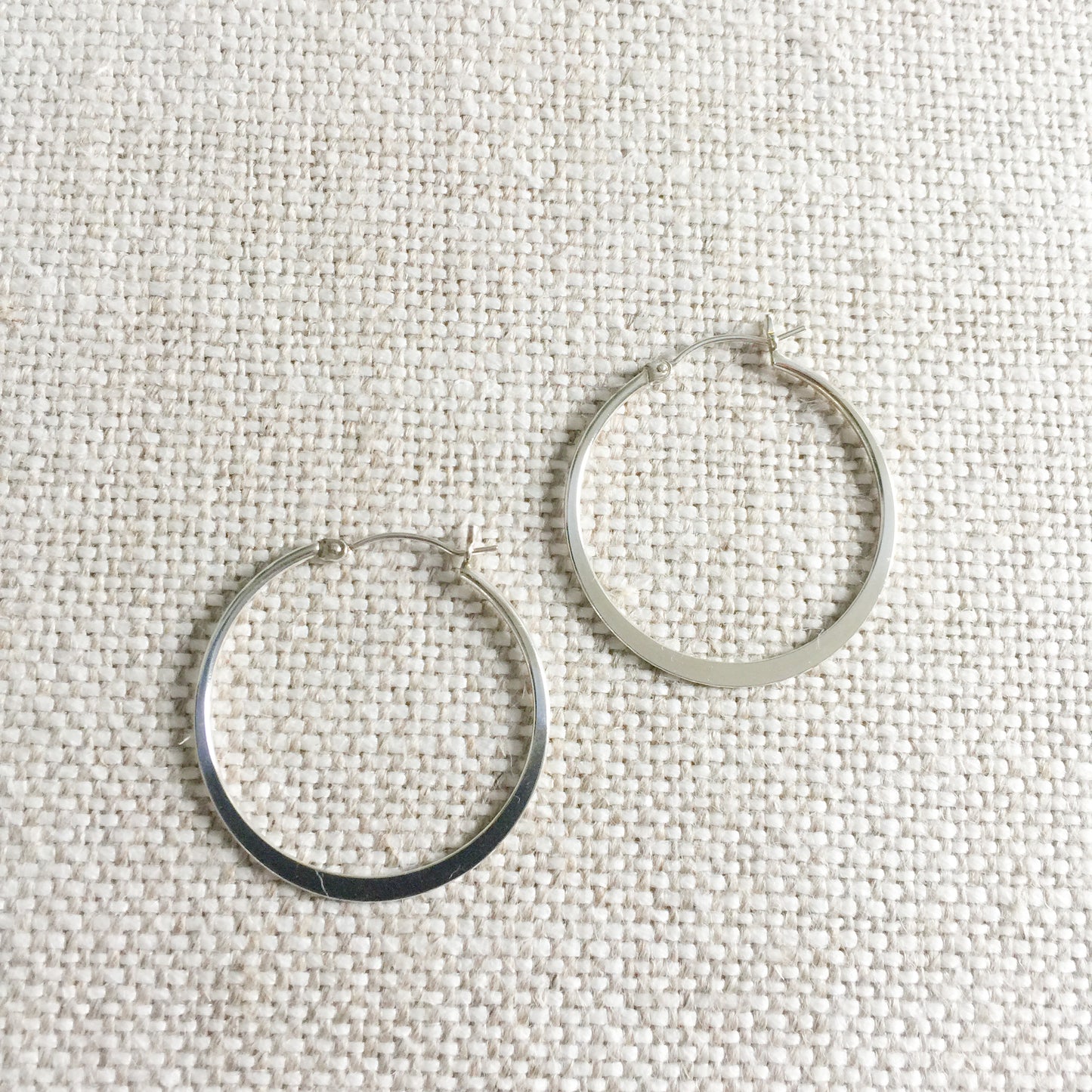 Brio Silver Hoop Earrings - BelleStyle