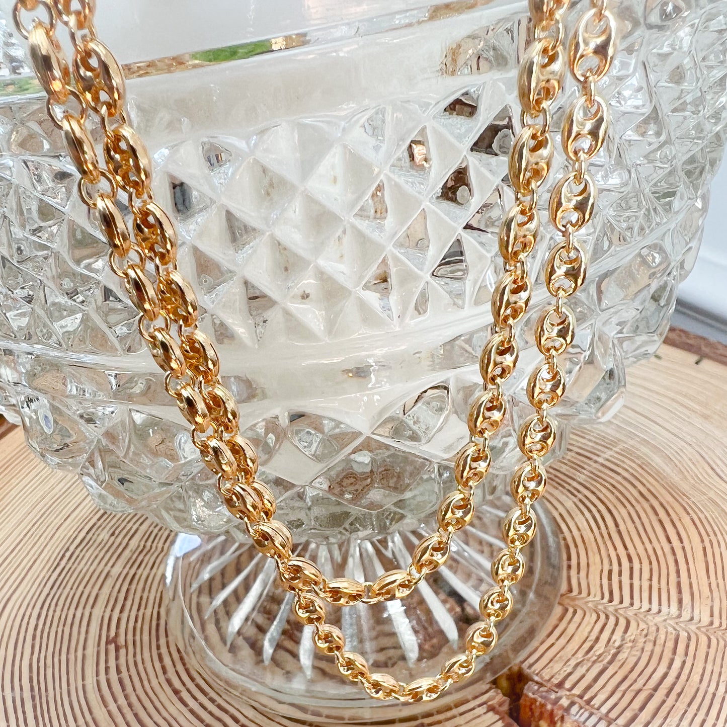 Soda Tab Medium 6mm Gold Filled Chain Necklace