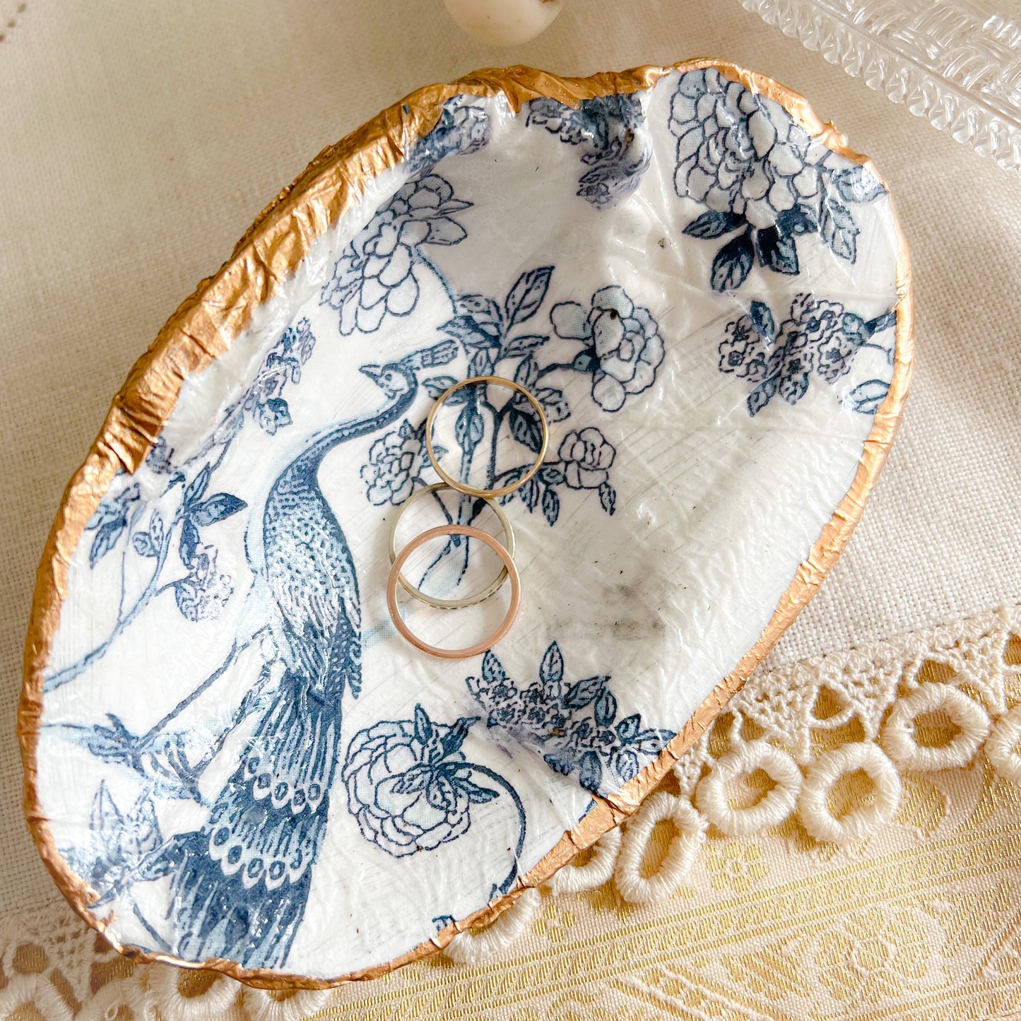 Birds of Paradise Sustainable Midwest Shell Jewelry Dish