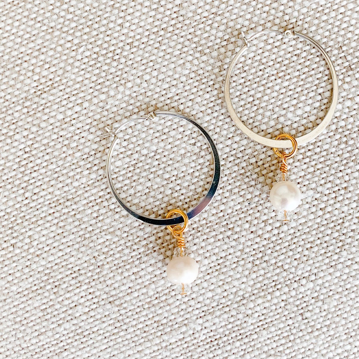 Brio White Pearl Earrings - BelleStyle