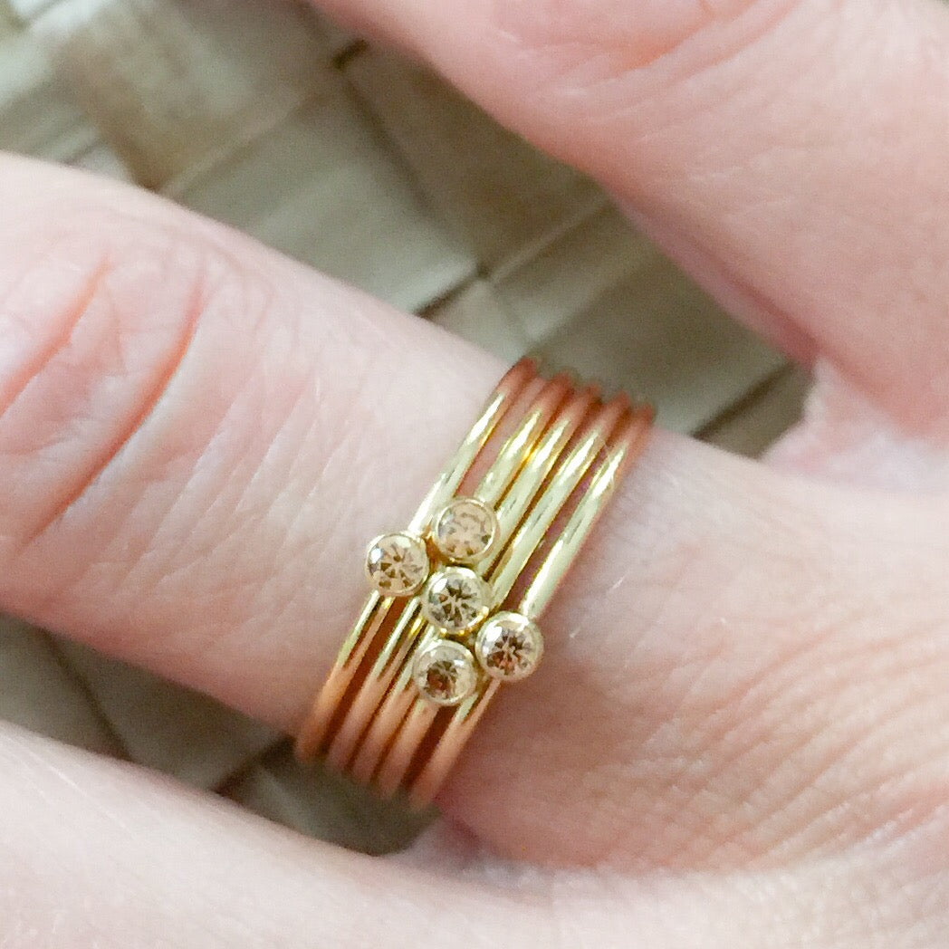 Carter Champagne Ring - BelleStyle