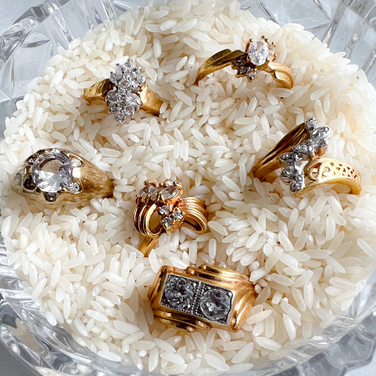 Catherine Gold Vintage Crystal RinG - Bellestyle