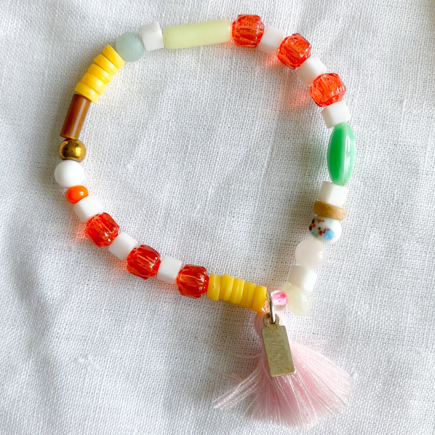Rainbow Pink Tassel Bracelet - BelleStyle