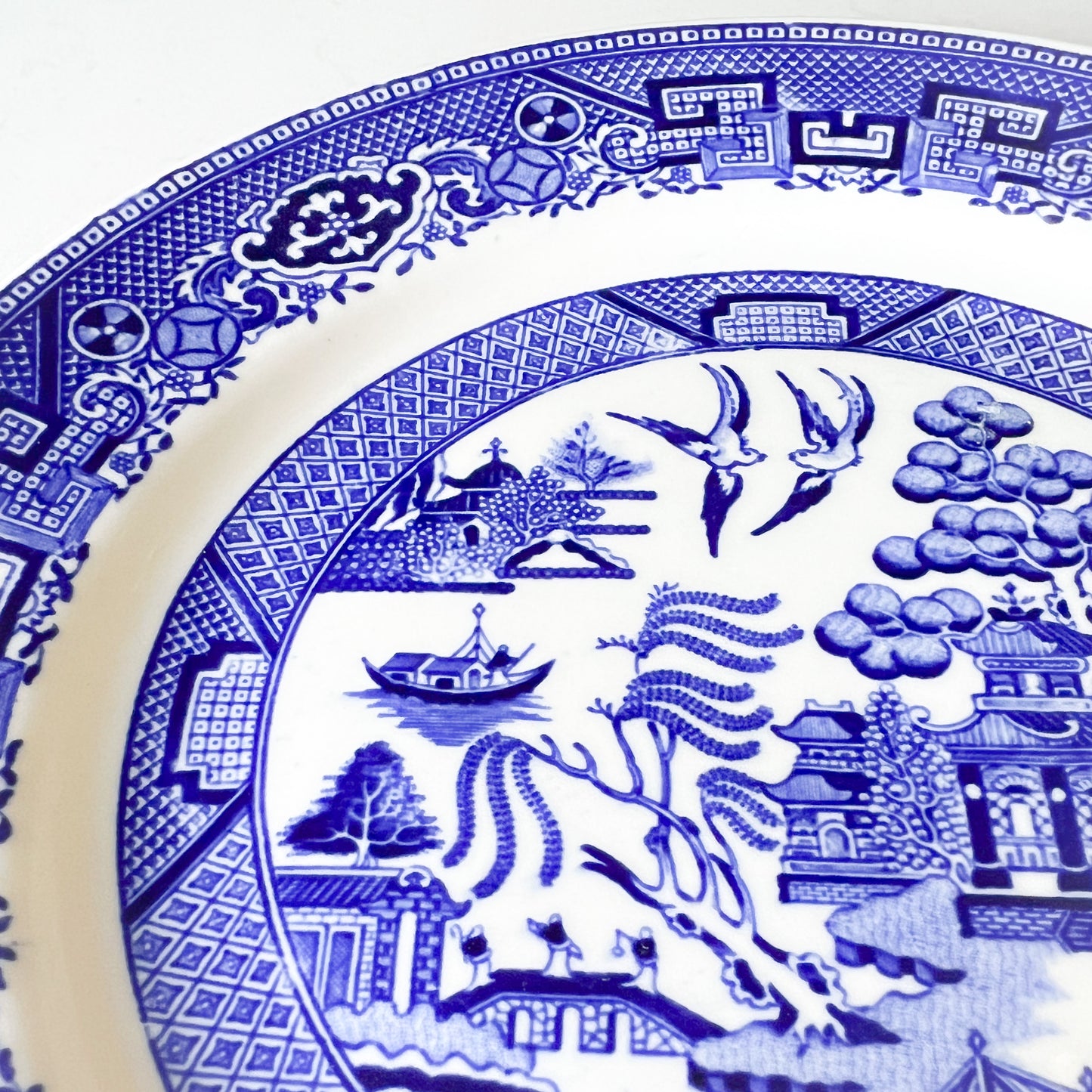 Gingham Blue Homer Laughlin Fine Tableware Plate