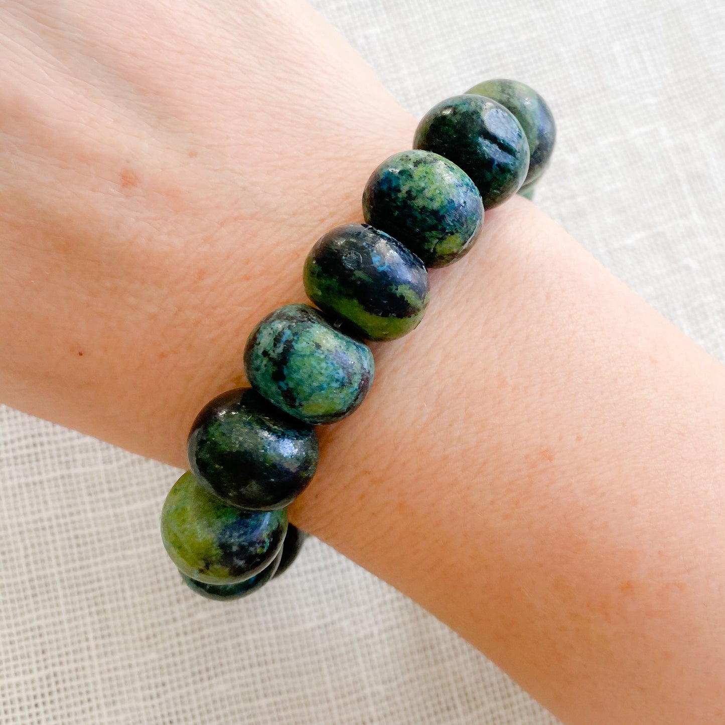 Alpine African Turquoise Large Bead Bracelet - Bellestyle