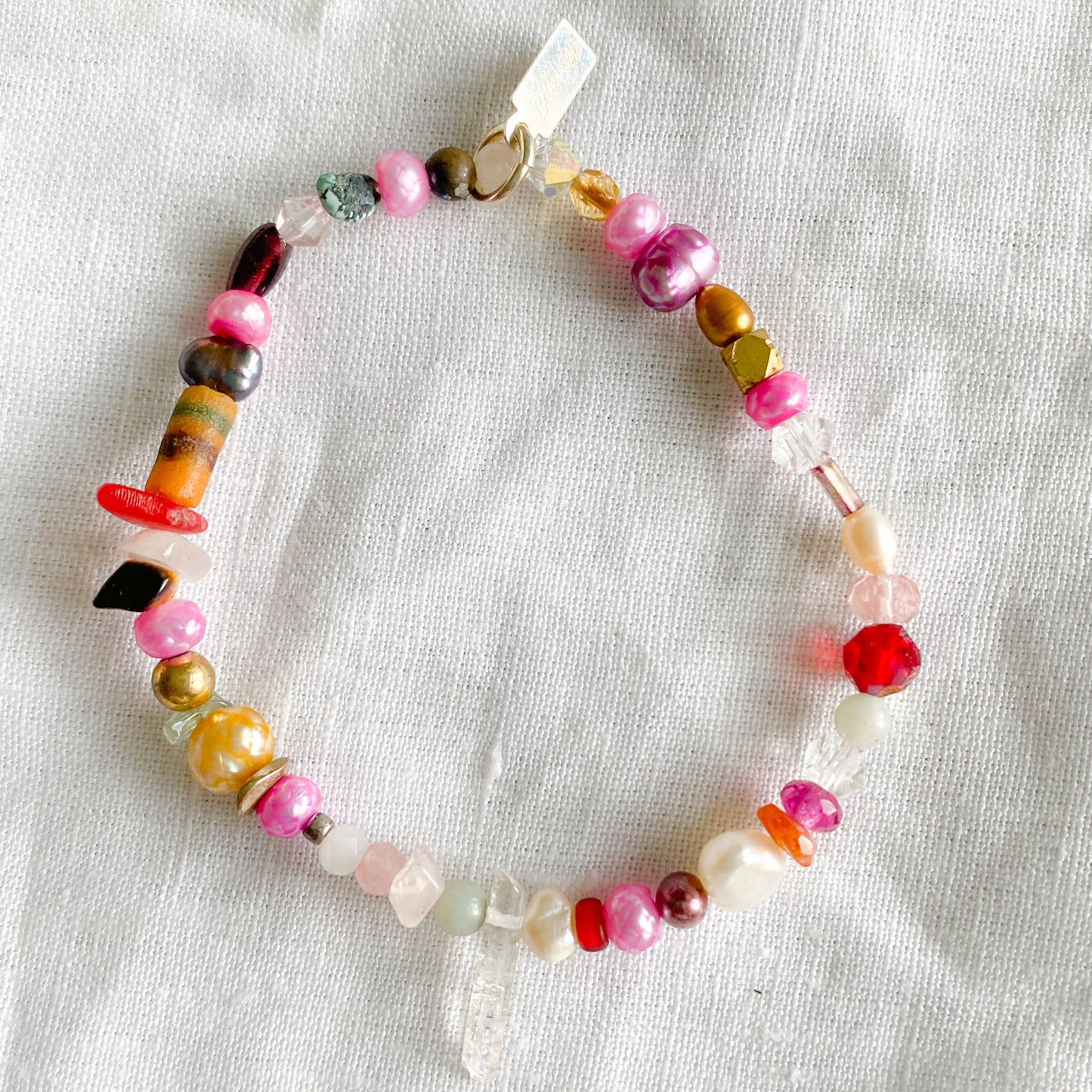 Freshwater Pearl Crystal Quartz Bracelet - BelleStyle