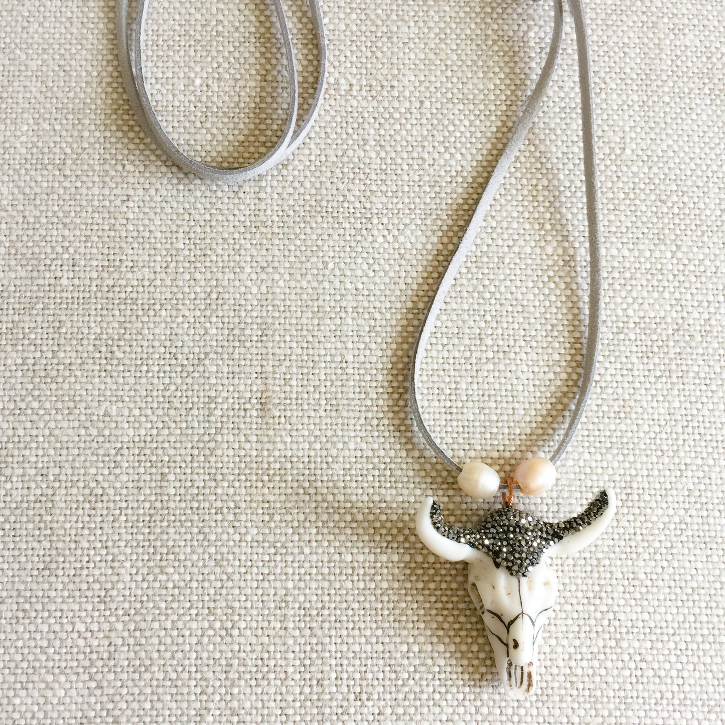 Britt Crystal Gunmetal Necklace - BelleStyle