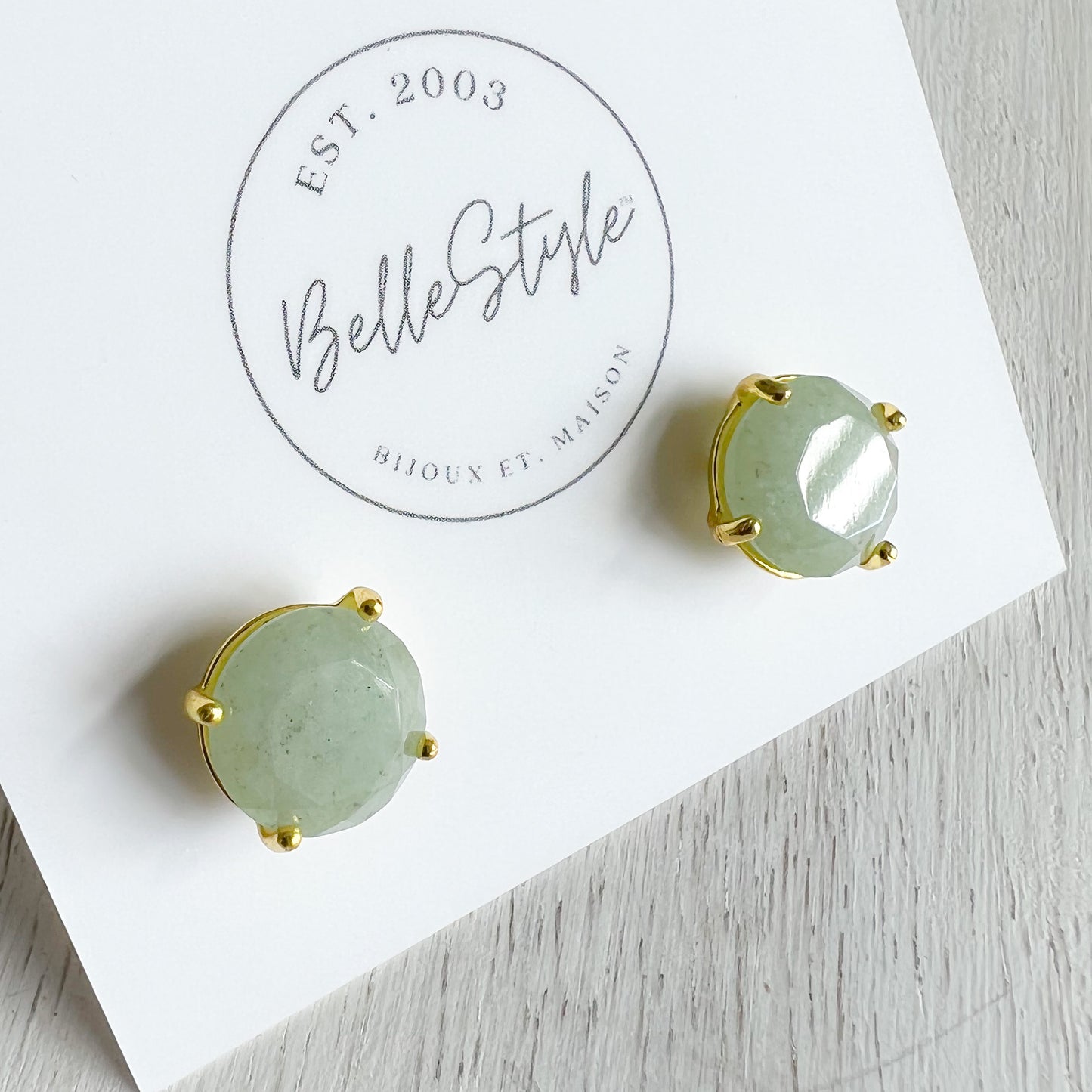Calm Semi-Precious Post Earrings - BelleStyle