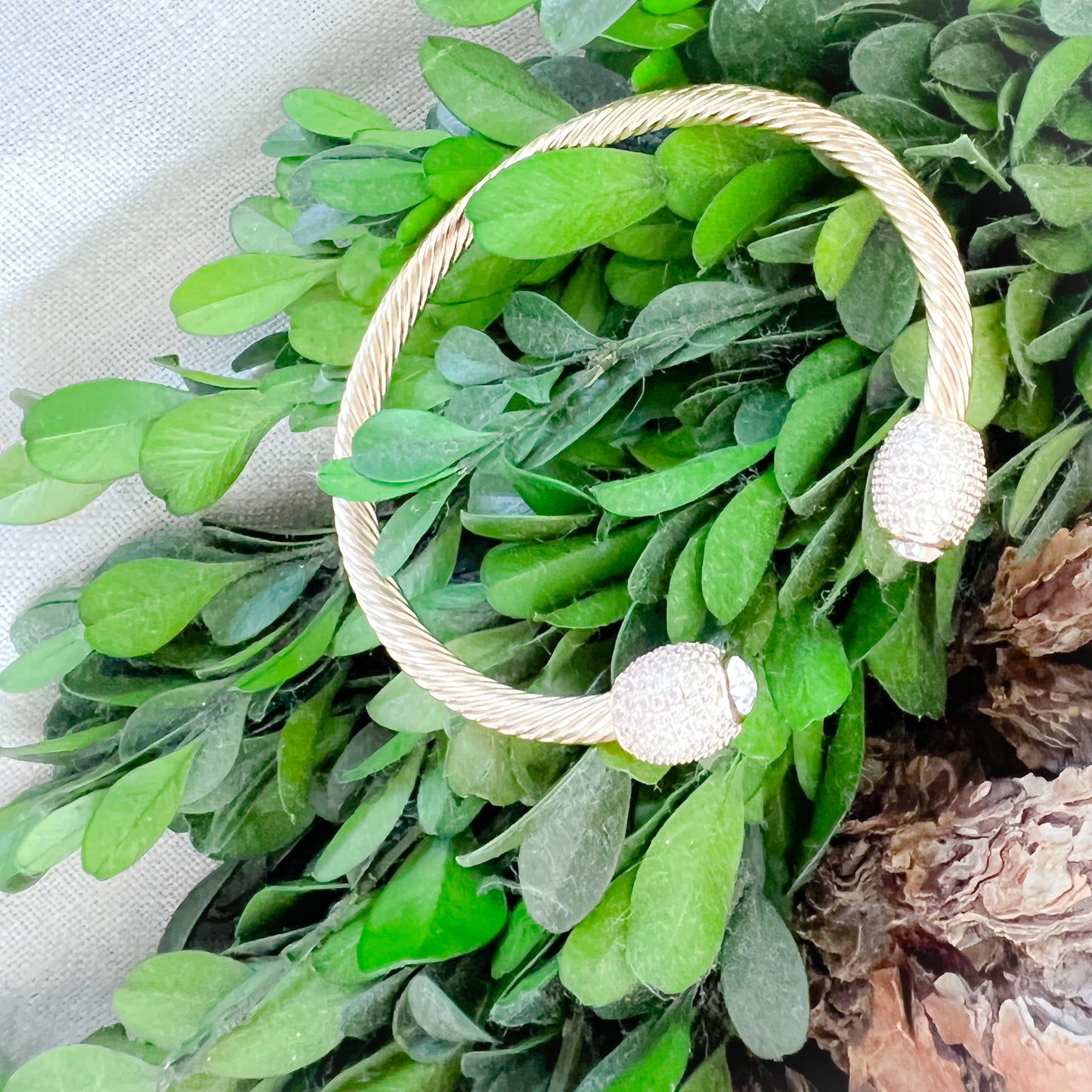 Bodian Pave Crystal Cuff Bracelet - BelleStyle